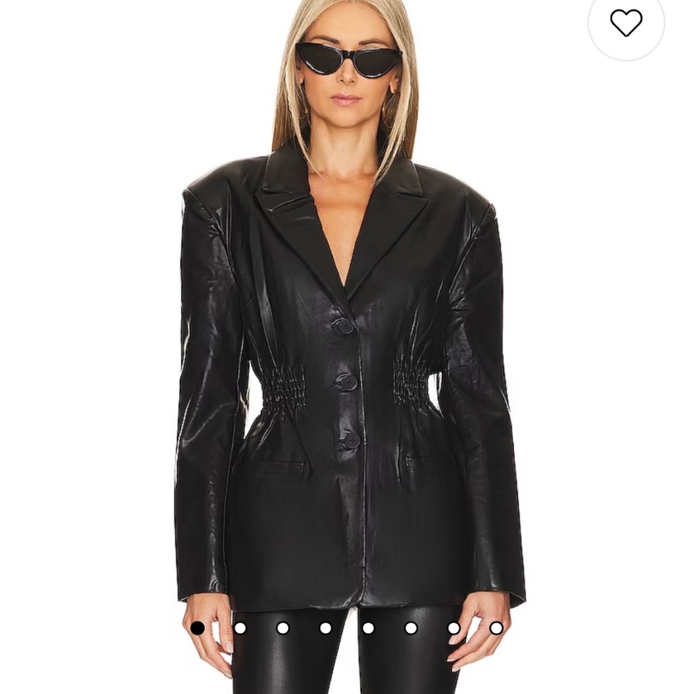 Steve Madden Revolve Hourglass Faux Leather Blazer NWOT
